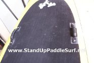 Attaching Handles on Stand Up Paddle Board at Wet Feet Hawaii