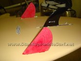 Donald Takayama 4” side fins and 8” middle pivot fin