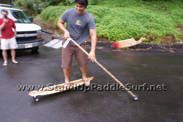 I saw this Kahuna Creations Big Stick and Kahuna SUP Skateboard at the C4 HQ 