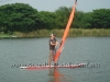 Windsurfing the Starboard Super 12-6 SUP at Lake Bung Taco in Bangkok Thailand