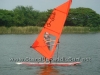 Windsurfing the Starboard Super 12-6 SUP at Lake Bung Taco in Bangkok Thailand